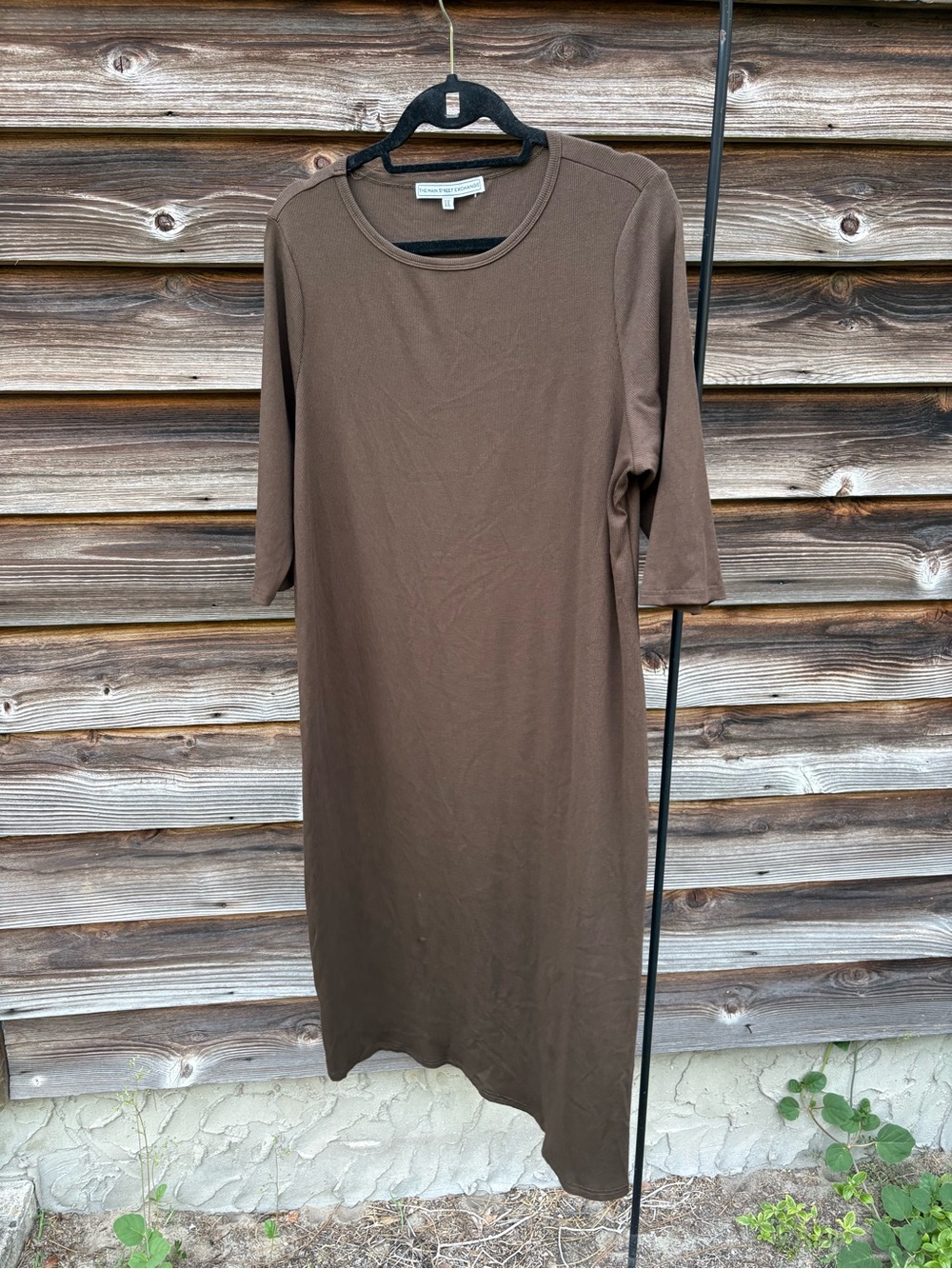 Brown Midi Shift Dress